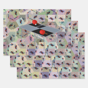 Table De Tennis Avec Paddle, Feuilles Cadeaux,