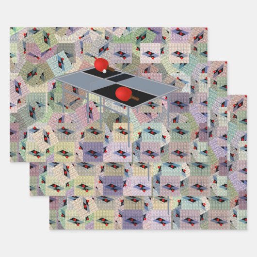 Table De Tennis Avec Paddle, Feuilles Cadeaux, (Lot)