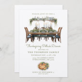 Table de Thanksgiving | Invitation à un dîner Potl (Devant / Derrière)