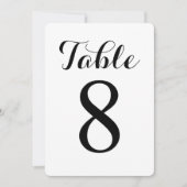 Table d'écriture moderne 8 | Carte de numéros de t (Devant)