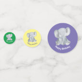 Table d'éléphant gris mou Confetti (Derrière)