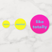 table des années 80 confetti avec des paroles des (Devant)