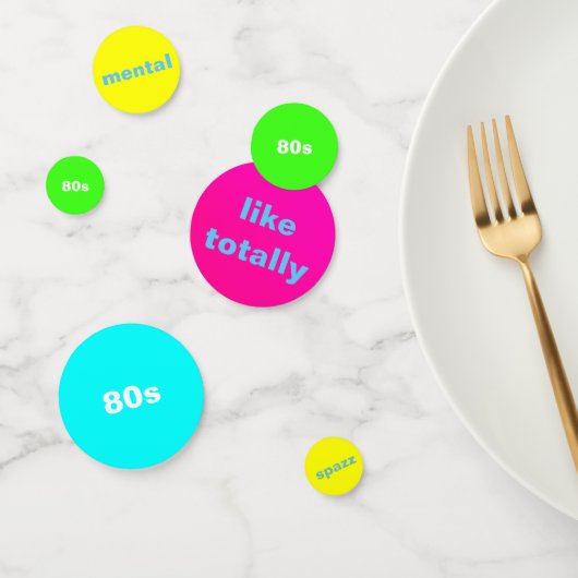 table des années 80 confetti avec des paroles des (Groupe)