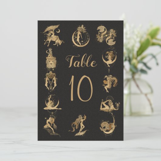 Table des numéros de table des signes du zodiaque (Debout devant)