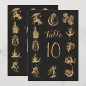 Table des numéros de table des signes du zodiaque (Devant / Derrière)