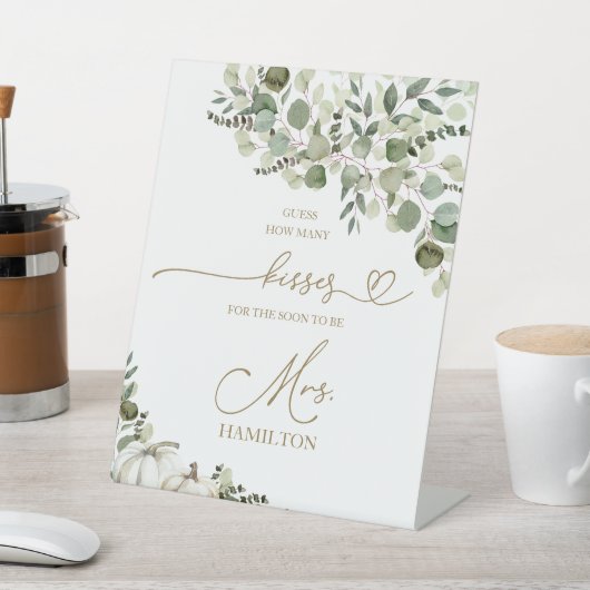 Table Devinez combien de baisers Jeux de mariée signe (In SItu)