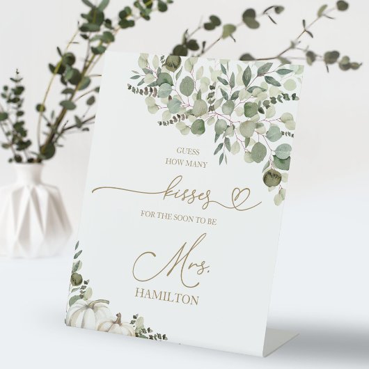 Table Devinez combien de baisers Jeux de mariée signe