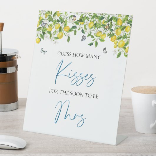 Table Devinez combien de baisers signe | Fête des mariée (In SItu)
