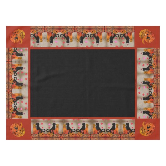 Table d'Halloween en chat nappe (Devant (Horizontal))