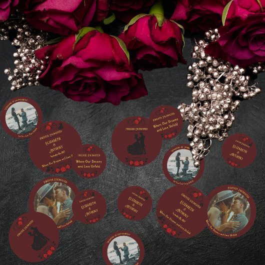 Table d'histoire d'amour éternelle Confetti