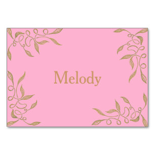 Table d'ornement d'or / Carte de place pour Mariag