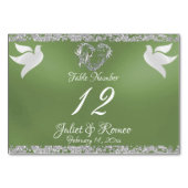 Table Doves, Coeur et Parties scintillant - Numéro de la (Dos)