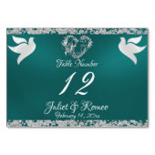 Table Doves, Coeur et Parties scintillant - Numéro de ta (Dos)