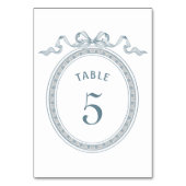 Table Dusty Blue Bow Greek Frame Numéro de tableau (Dos)
