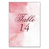 Table Dusty Rose rose Aquarelle Numéro de tableau de pro (Dos)