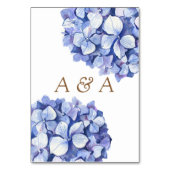 Table Elégant bleu Hydrangea Floral Mariage Numéro de ta (Dos)