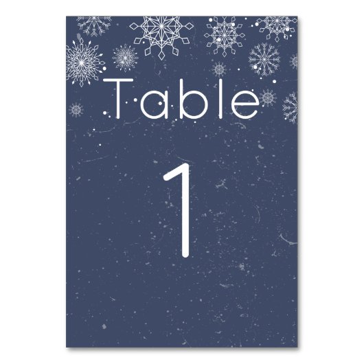 Table Élégant Blue Snowflake Mariage d'hiver Numéro de t (Par défaut)