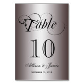 Table Élégant chevalet de classe Mariage argent Numéro d (Par défaut)