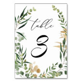 Table Élégant eucalyptus vert feuille d'or numéro de tab (Par défaut)