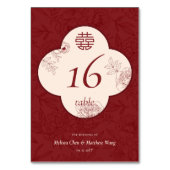 Table Elégant Flower Double Xi Guest Names Numéro de tab (Dos)