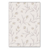 Table Élégant lilas floral rustique mariage numéro de ta (Dos)