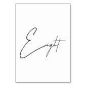 Table Élégant Mariage calligraphique Tableau 8 Numéro de (Dos)