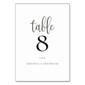 Table Élégant Mariage de calligraphie moderne Numéro de  (Dos)