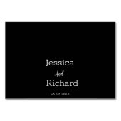 Table Élégant mariage de calligraphie noire numéro de ta (Dos)