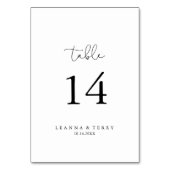 Table Élégant Mariage de calligraphie simple Numéro de t (Par défaut)