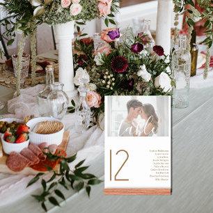 Table Élégant Mariage photo Tableau blanc Numéro de tabl