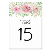 Table Élégant rose pâle rose roses Numéro de tableau (Par défaut)