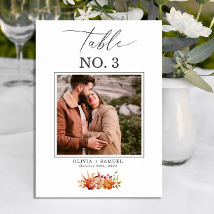 Table Élégant Rustique Script photo Mariage Numéro de ta