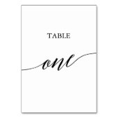 Table Élégante calligraphie noire Tableau Un Numéro de t (Dos)