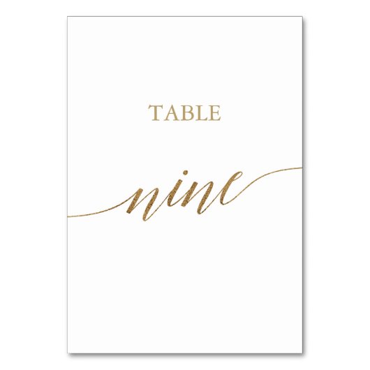 Table Élégante calligraphie Or Tableau Neuf Numéro de ta (Par défaut)