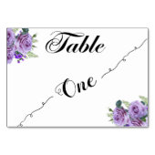 Table Élégante calligraphie Tableau 1 Numéro de tableau (Dos)