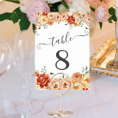 Table Elégante Pêche, Orange Peonies Florale Numéro de t