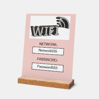 Table en acrylique pour mot de passe Wifi professi