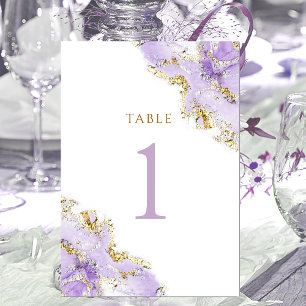 Table encre lavande Numéro de tableau 1