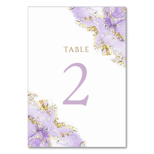 Table encre lavande Numéro de tableau 2 (Par défaut)