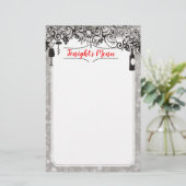 Table et vin menu dégustation papeterie en-tête (Debout devant)