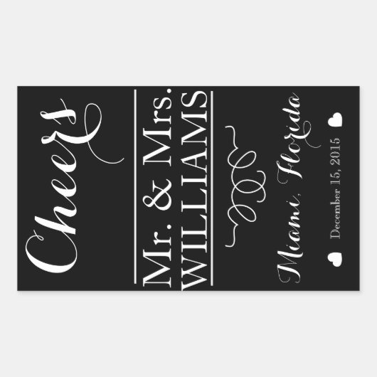 table étiquette bouteille de vin de mariage sur me (Devant)