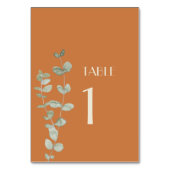 Table Éucalyptus en terre cuite Numéro de tableau (Dos)