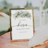 Table Eucalyptus Floral Invité Combien de Baisers Signe