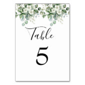 Table Eucalyptus Mariage de verdure Numéro de tableau (Dos)