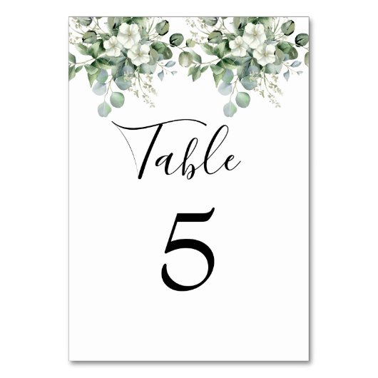 Table Eucalyptus Mariage de verdure Numéro de tableau (Par défaut)