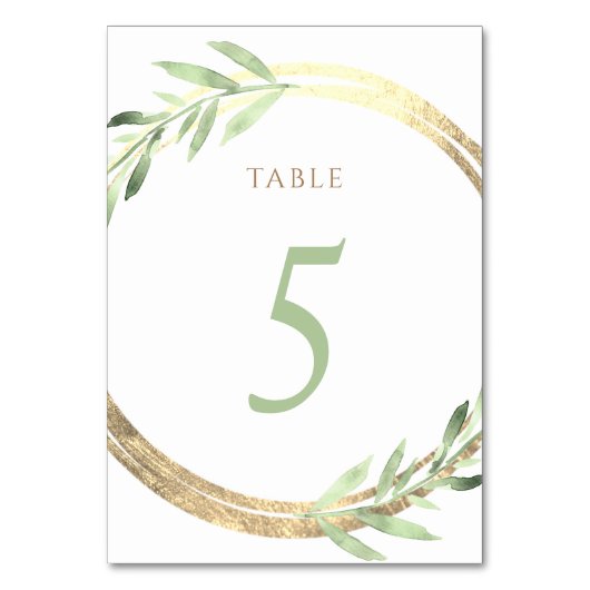 Table fausse feuille et feuilles verts Numéro de tableau (Par défaut)