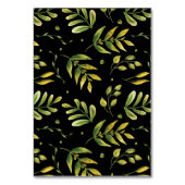 Table Feuilles fraîches vertes Numéro de tableau Mariage (Dos)