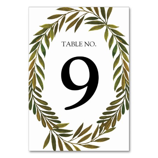 Table Feuilles peints à la main Numéro de tableau (Par défaut)