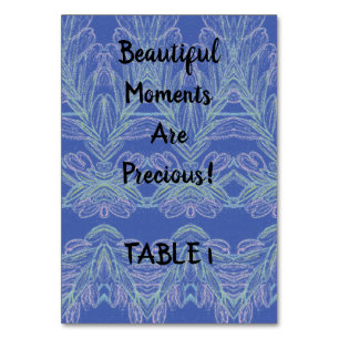 Table Flèches douces Bleu Beaux Moments de beauté Numéro