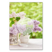 Table Fleur de printemps romantique Lilac Mariage Numéro (Dos)